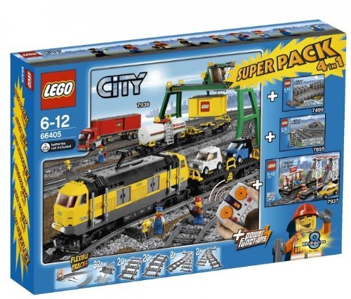 LEGO Train Eisenbahn - Güterzug Super Pack 4 in 1 66405