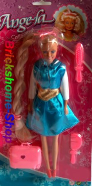 Angela Collection 'Puppe mit Zubehör - Blau