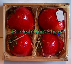 Deko - Erdbeeren in Holzkiste