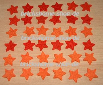 Filz Sterne - Orange und Rot - 3,5cm