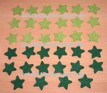 Filz Sterne - Hellgrün und Grün - 3,5cm