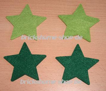 Filz Sterne  - Hellgrün und Grün - 8cm