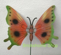 Gartenstecker Schmetterling mit beweglichen Flügeln Grün