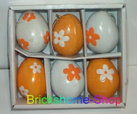 Keramik Ostereier zum Aufhängen - Orange