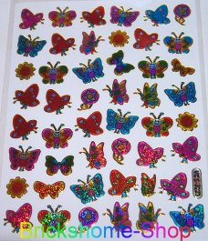 Metallic Glitzer Sticker - Schmetterlinge IV