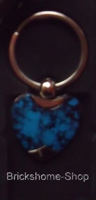 Schlüsselanhänger in Geschenkbox - Blau / Silber II