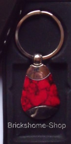 Schlüsselanhänger in Geschenkbox - Rot / Silber