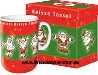 Weihnachtsbecher Tasse "Heisse Tasse!" in Geschenkbox