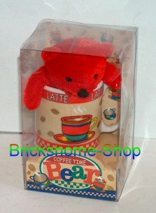 Geschenkset - Teddy mit Tasse - Rot