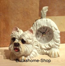 Tischuhr - Uhr Design "Westi" West Highland Terrier