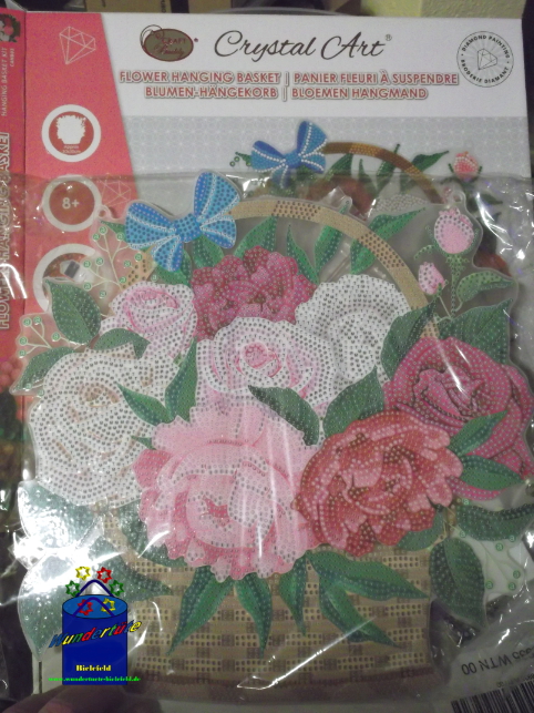 Kreativ-Set CRAFT BUDDY Diamond Painting 30x25cm Henkelkorb Rose