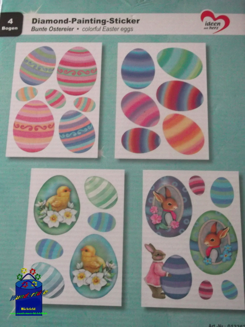 Kreativ-Set Diamond Painting Sticker Set A4 Ostern 2