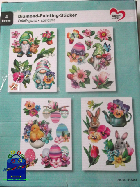 Kreativ-Set Diamond Painting Sticker Set A4 Frühling