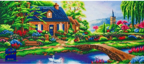 Kreativ-Set Diamond Painting Stoney Creek Cottage 40x90cm