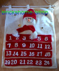 Filz Adventskalender - Schneemann - Zum Selbstfüllen