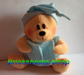 Babybär mit Buch - Blau 21cm