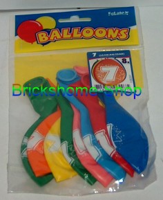 Luftballons - mit Zahl - 7