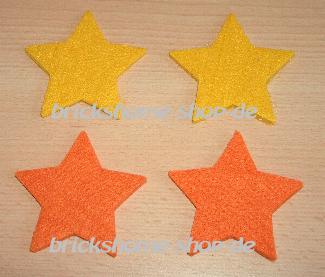 Filz Sterne  - Orange und Gelb - 8cm