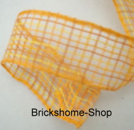 Schleifenband - Gitterband Orange / Gelb