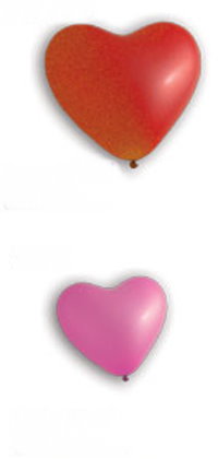 Luftballons - Herz - Rot / Rosa