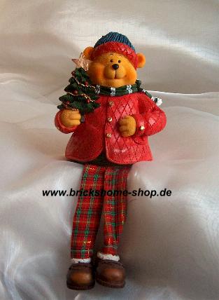 Teddy mit Schlenkerbeinen Kantenhocker Tanne