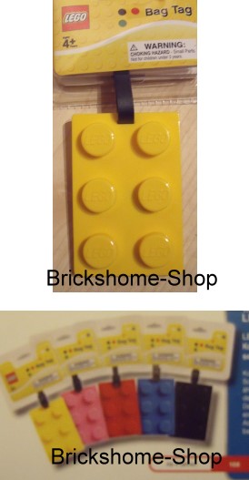 LEGO Kofferanhänger Taschenanhänger Legostein Gelb