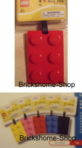 LEGO Kofferanhänger Taschenanhänger Legostein Rot