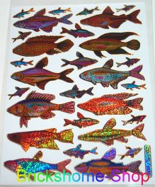 Metallic Glitzer Sticker - Fische II