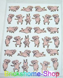 Metallic Glitzer Sticker - Schweinchen