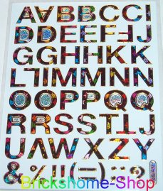 Metallic Glitzer Sticker - Buchstaben