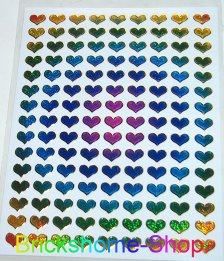Metallic Glitzer Sticker - Herzen I
