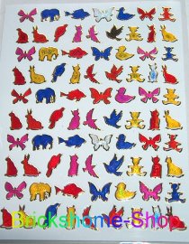 Metallic Glitzer Sticker - Tiere I