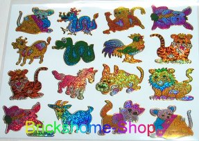 Metallic Glitzer Sticker - Tiere II