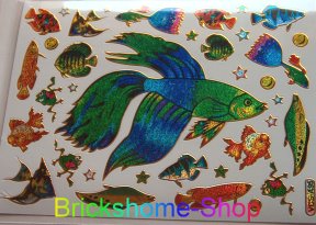 Metallic Glitzer Sticker - Fische I