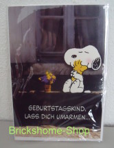 Peanuts - Geburtstagskarte Snoopy und Woodstock