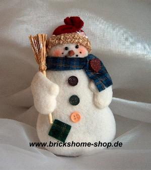 Schneemann mit Besen