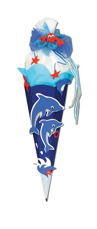 Schultüte - Zuckertüte  Bastelset  Delfin
