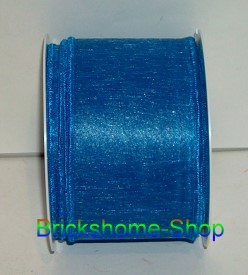 Vlies Schleifenband - Dekoband - Blau - 60 mm